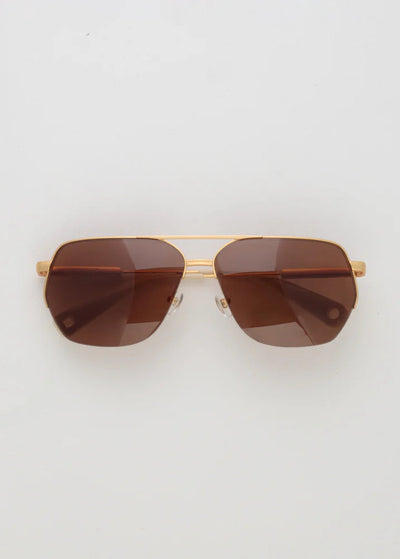 Jacquemus Aviador Matt Gold