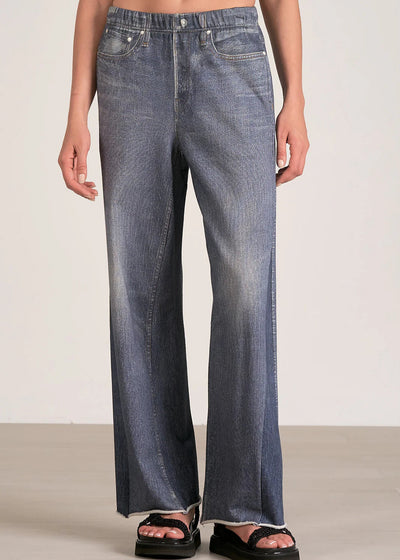 Elan Soft Pull On Wide Leg Pants - Dark Denim