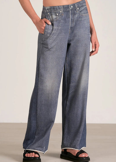Elan Soft Pull On Wide Leg Pants - Dark Denim
