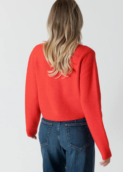 Lyla & Luxe Short Cardi W/ Rose Buttons