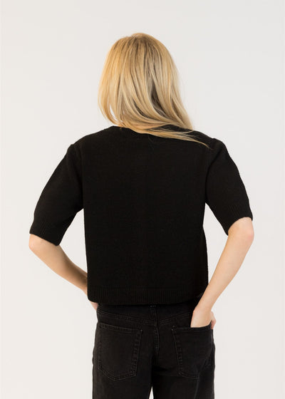 Lyla & Luxe Jude Rose Cardi Black