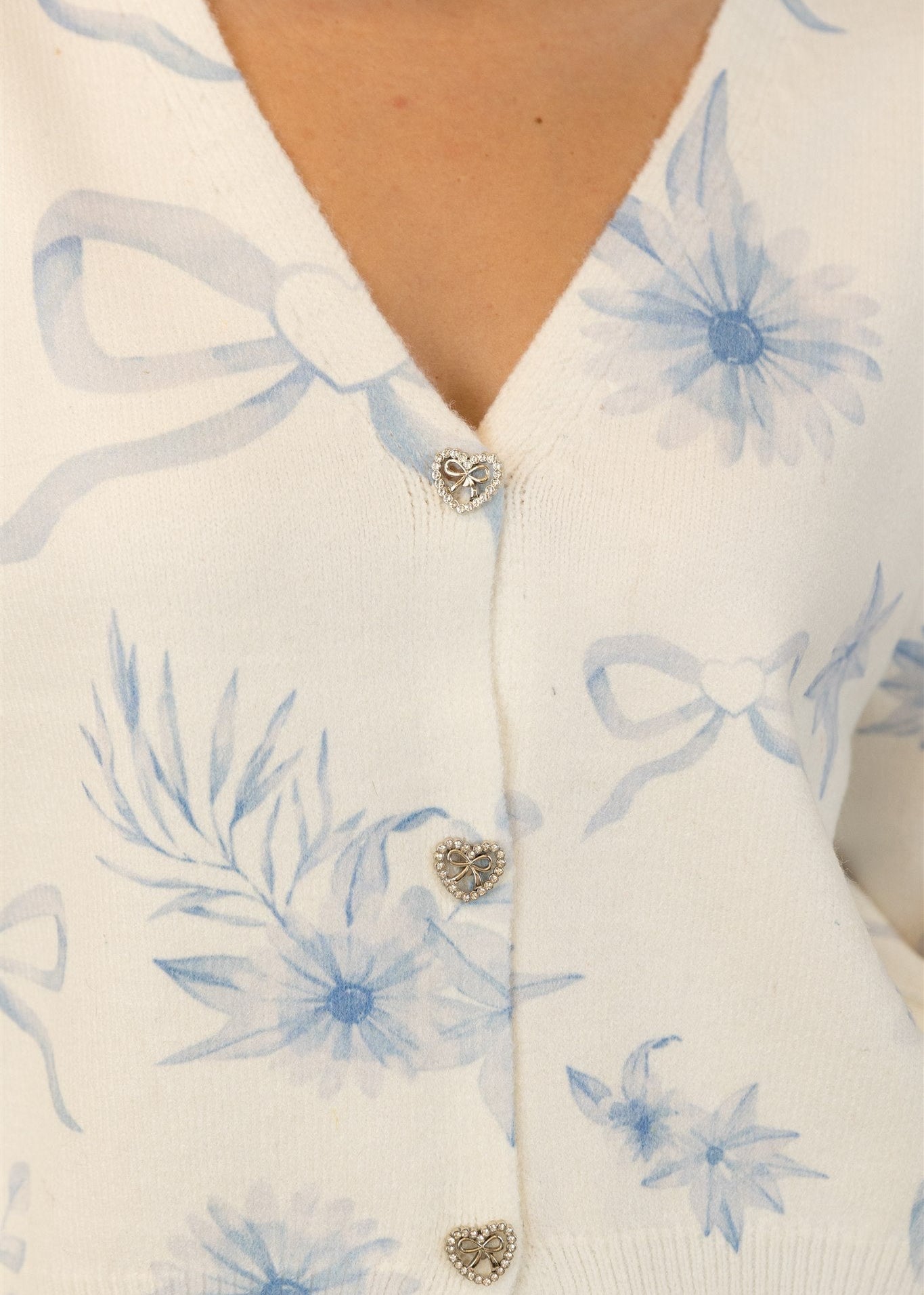 Lyla & Luxe Kailie Bow Cardi White
