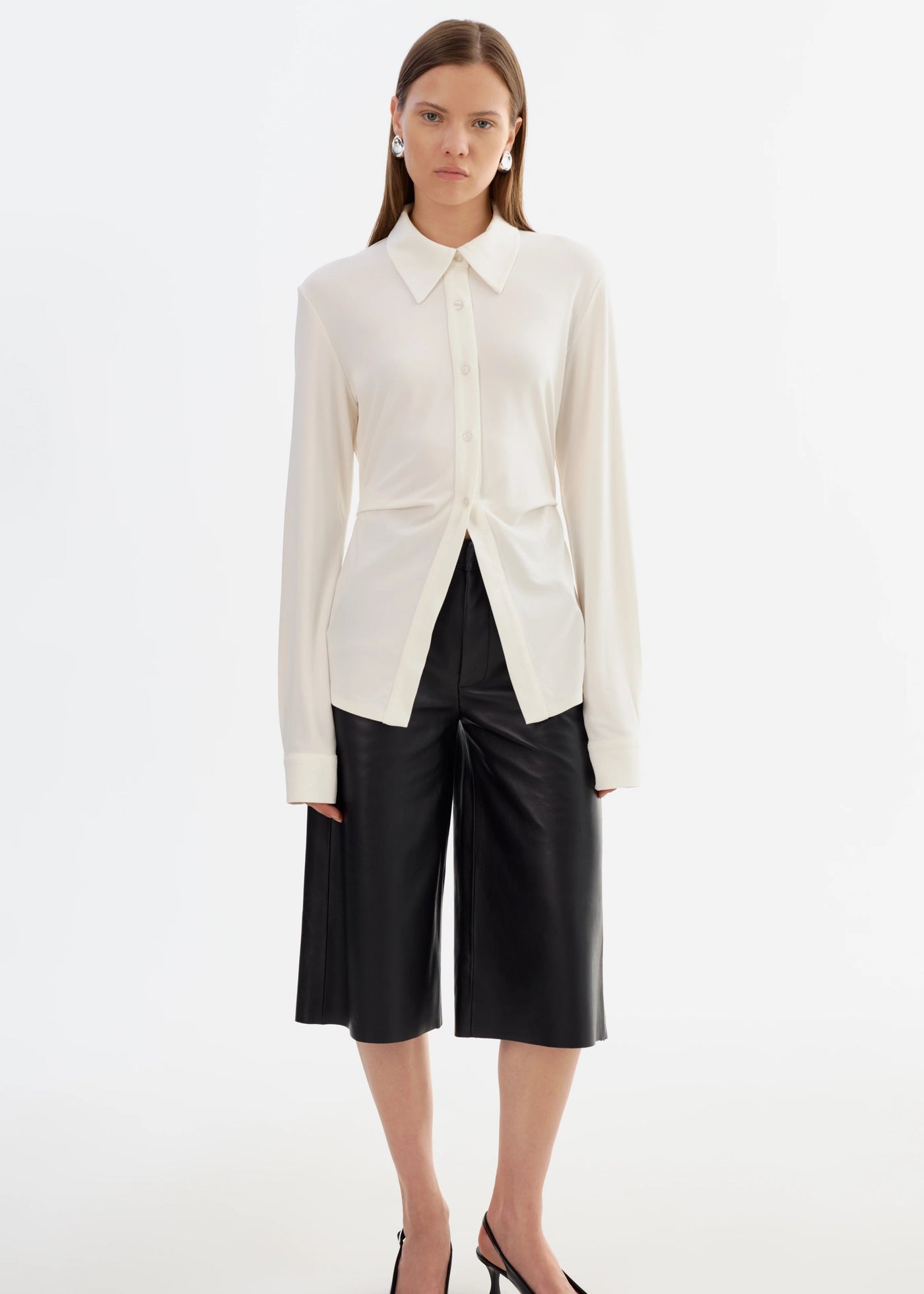 Lamarque Kai Gathered Shirt White