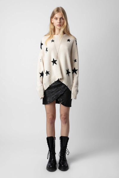 Zadig & Voltaire Markus Stars Cashmere Sweater - Beige