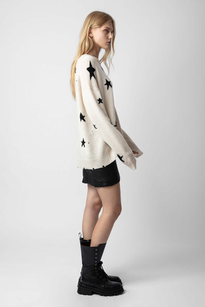 Zadig & Voltaire Markus Stars Cashmere Sweater - Beige