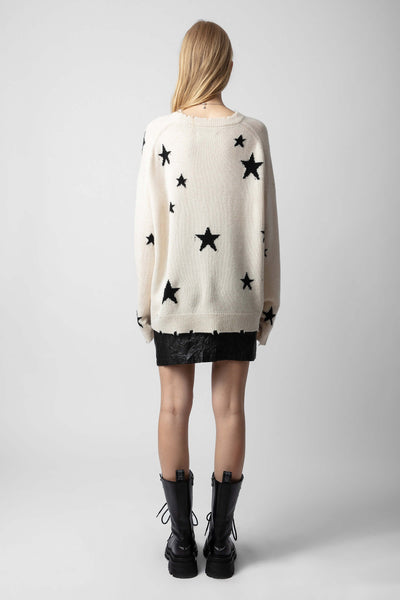 Zadig & Voltaire Markus Stars Cashmere Sweater - Beige