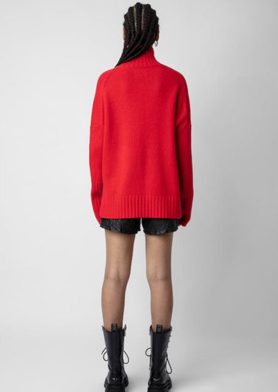 Zadig & Voltaire "Rock & Roll" Turtleneck Sweater - Red