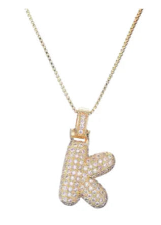 LIVIE Katherine Bubble Letter Necklace