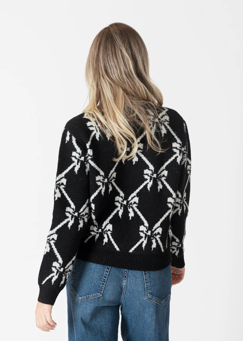 Lyla & Luxe Crewneck W/Bow Black