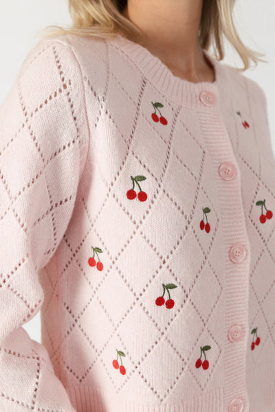 Lyla & Luxe Eco Cardigan W/ Cherries