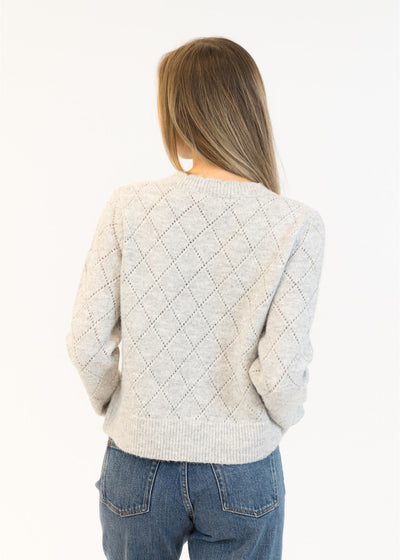 Lyla & Luxe Lacey Rose Cardigan Grey