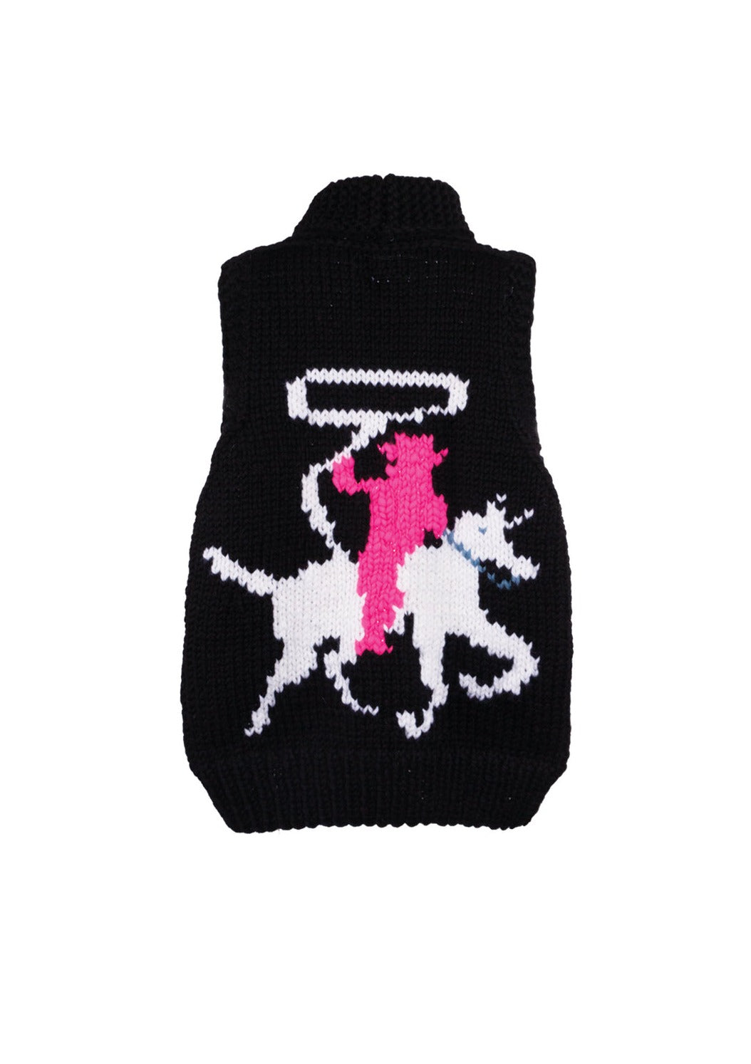 GOGO Cowboy Swing Wool Vest - Jet Black