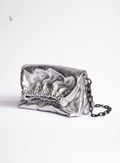 ZADIG & VOLTAIRE Rockyssime xs Metallic Lambski - Silver