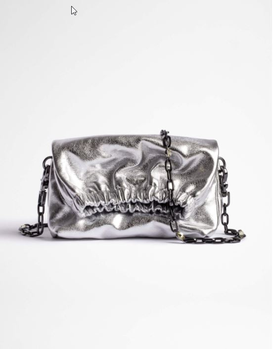 ZADIG & VOLTAIRE Rockyssime xs Metallic Lambski - Silver
