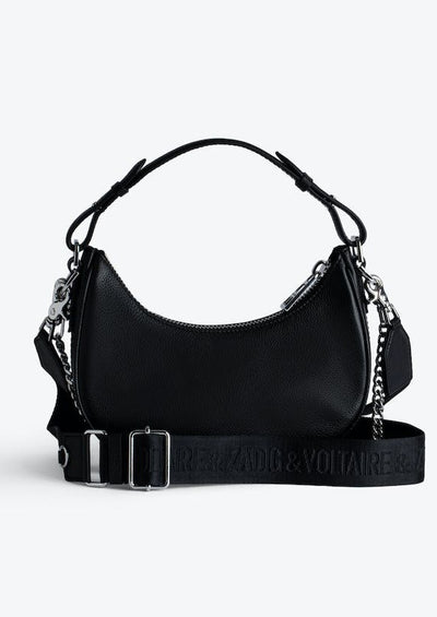 Zadig & Voltaire Moonrock Grained Leather Bag - Black