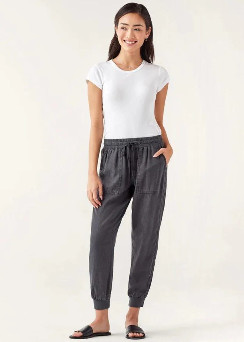 Splendid Linen Blend Soft Joggers - Black