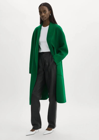 Lamarque Thara Double Faced Wool Coat - Vibrant Green