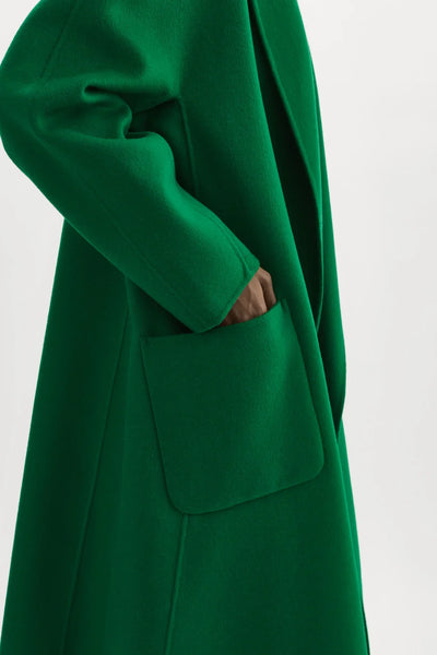 Lamarque Thara Double Faced Wool Coat - Vibrant Green