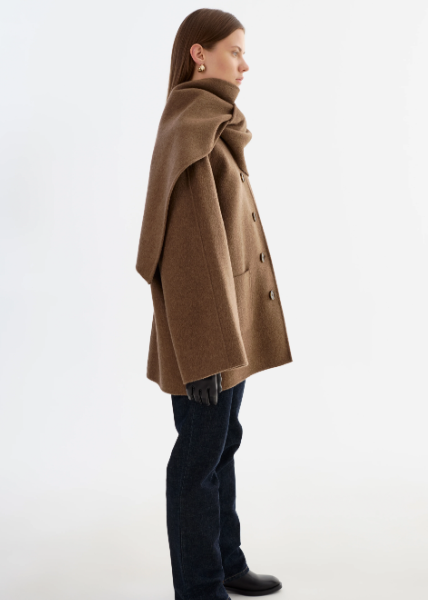 Lamarque Anca Coat Heather Brown