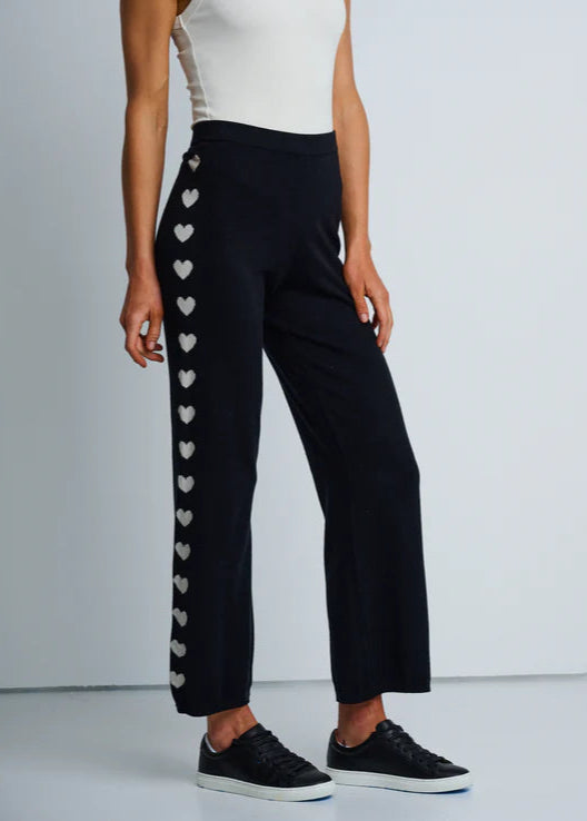 Lisa Todd Love Track Cotton/Cashmere Pants Black