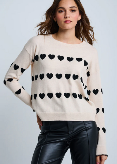 Lisa Todd Love track Cotton/Cashmere Sweater Sheepskin