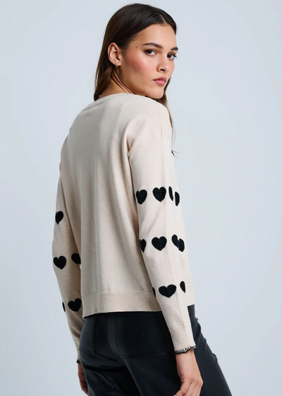 Lisa Todd Love track Cotton/Cashmere Sweater Sheepskin