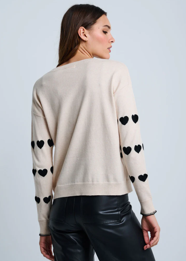 Lisa Todd Love track Cotton/Cashmere Sweater Sheepskin