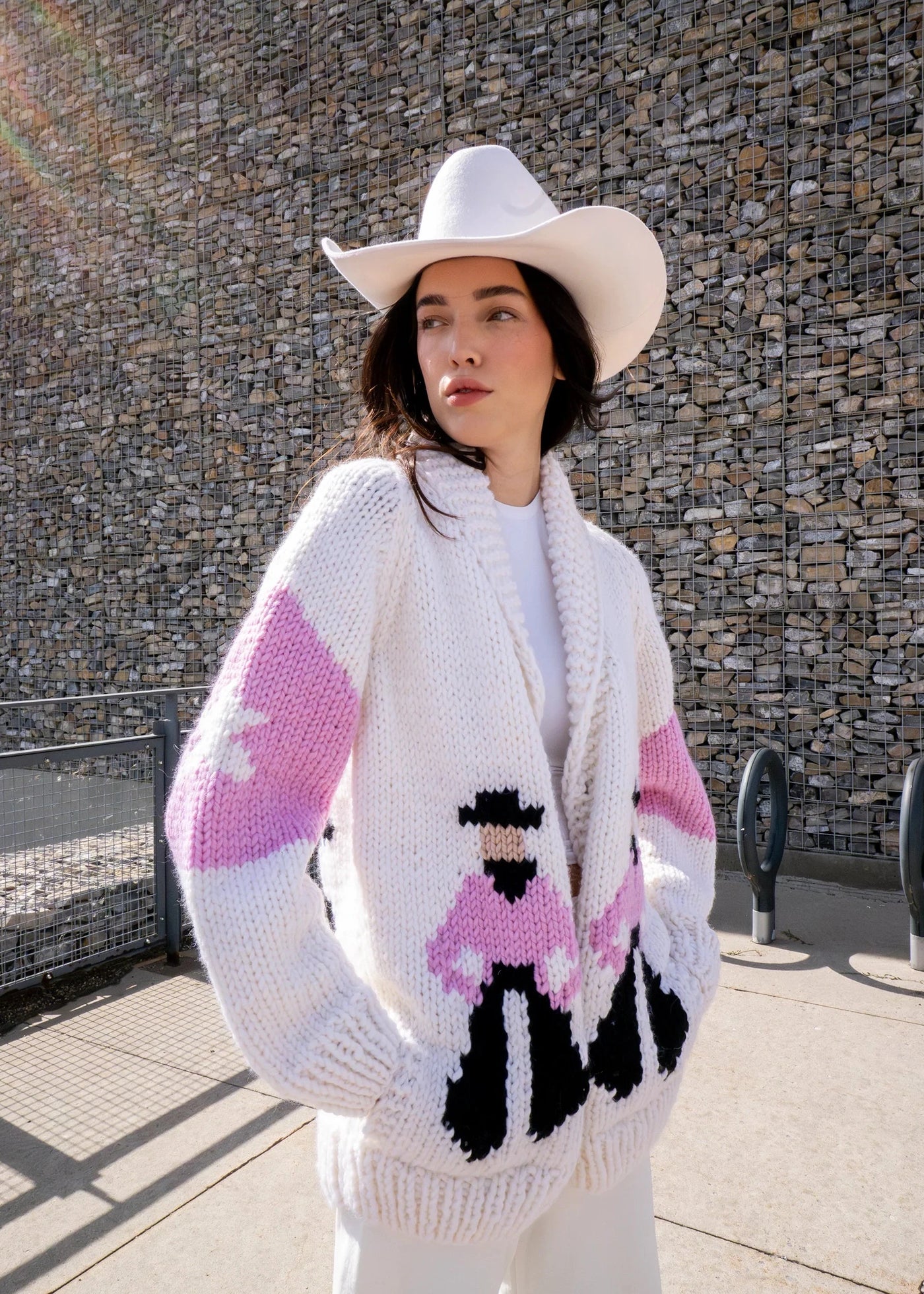 Gogo Long Cowboy Wool Cardi Snow