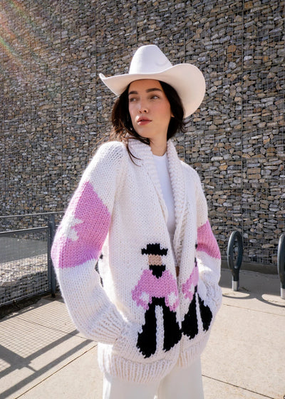 Gogo Long Cowboy Wool Cardi Snow