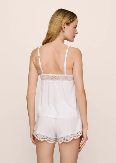 Eberjey Beatrix Cami & Short PJ Set White
