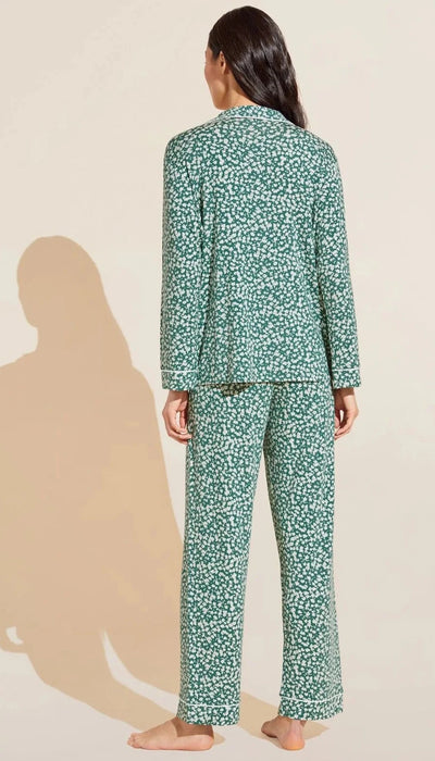 Eberjey The Gisele Abstract Long Pj Set - Floral Green 