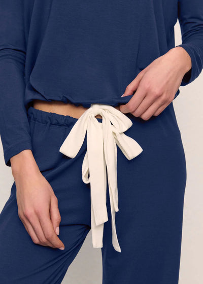 Eberjey Gisele Slouchy Set Navy/Ivory