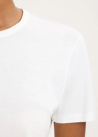 Majestic Lyocell Cotton S/S Semi Relaxed Crewneck White