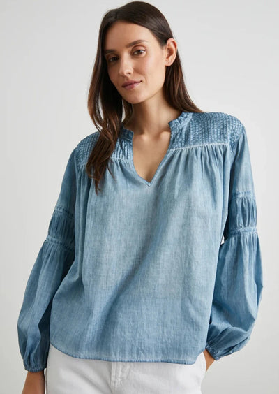 Rails Faded Blue Linen Shirt