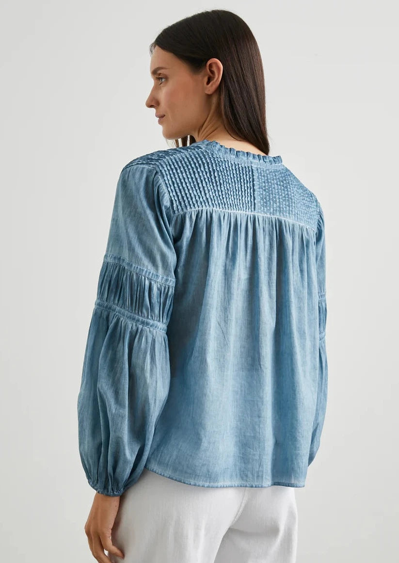 Rails Faded Blue Linen Shirt