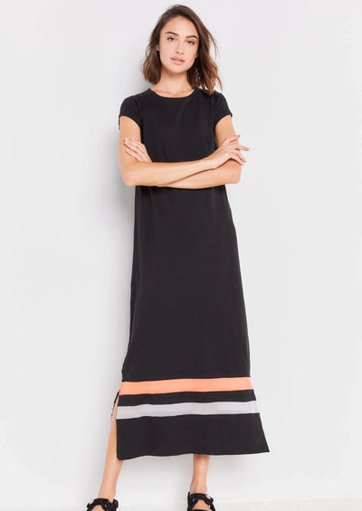 Lisa Todd Mesher S/S Long Dress - Black