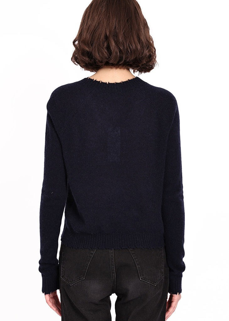 MINNIE ROSE Cropped V Navy