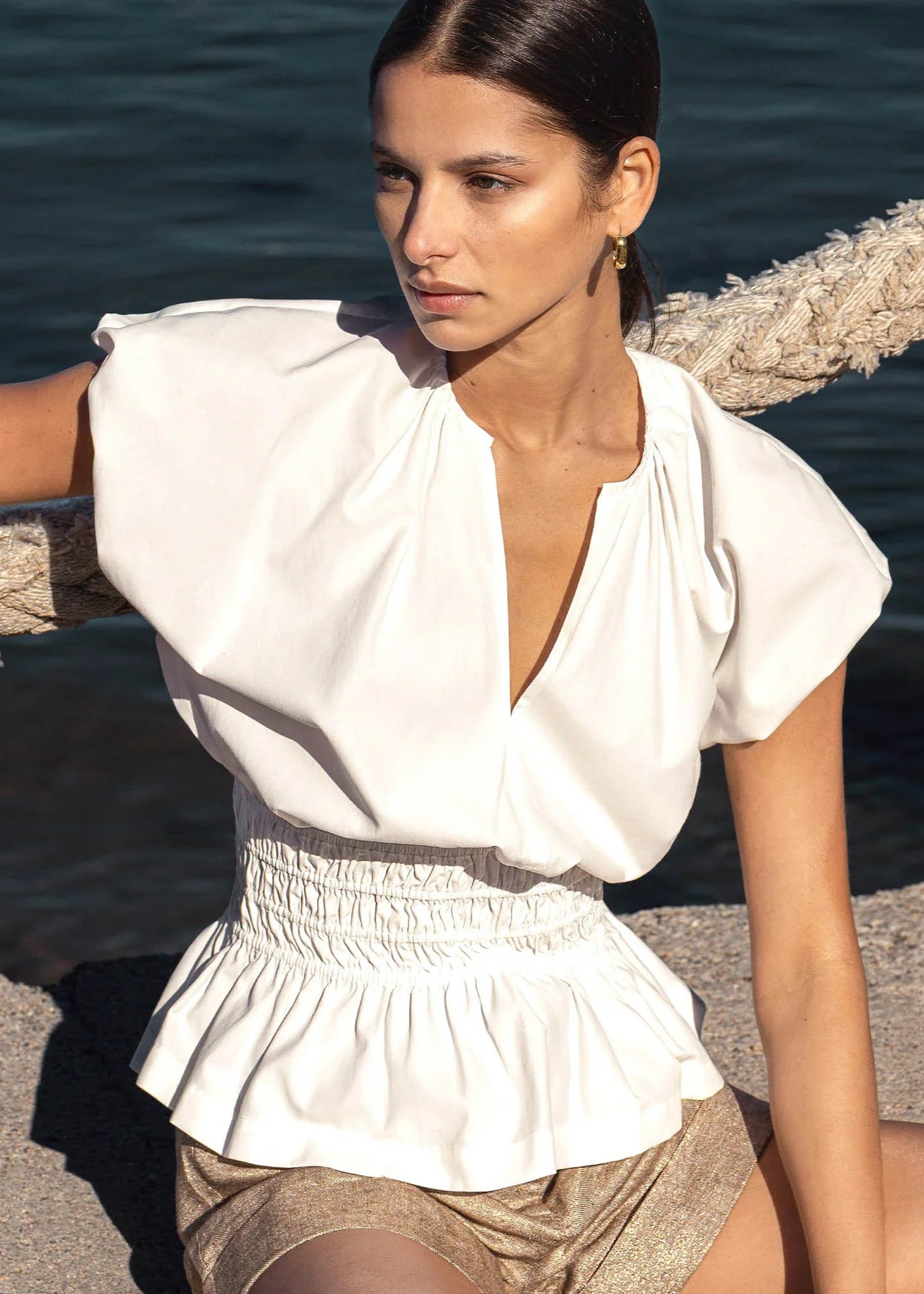 Brochu Walker Mina top Ivory