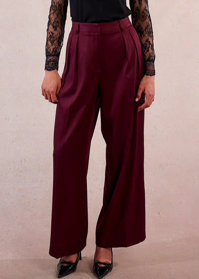 Molly Bracken Classic Trousers Wine