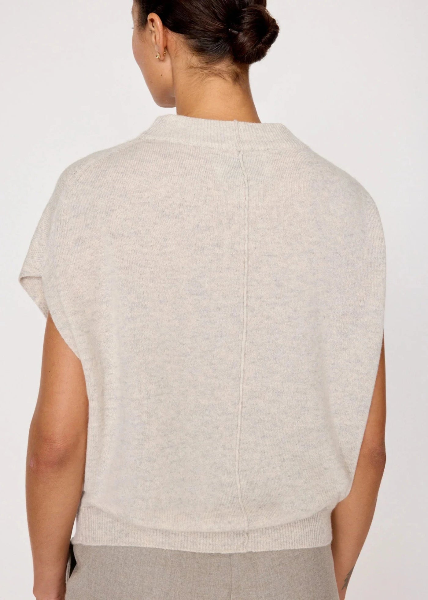 Brochu Walker Morten Funnel Neck Top - Mist Melange