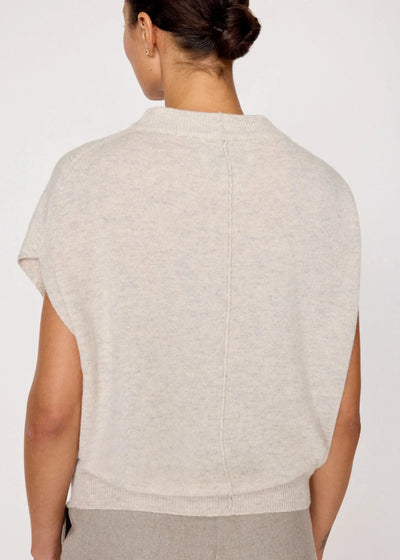 Brochu Walker Morten Funnel Neck Top - Mist Melange