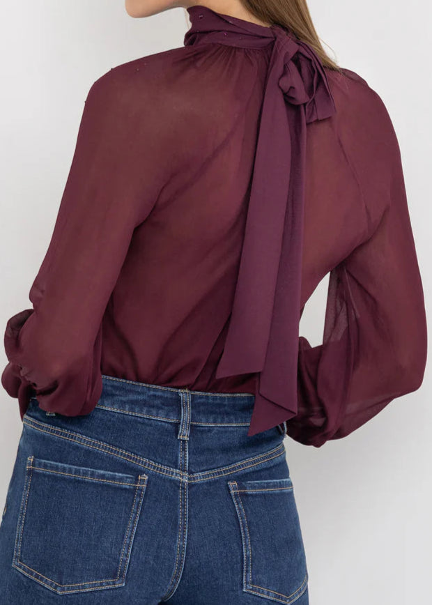 Generation Love Noor Crystal Blouse Cabernet