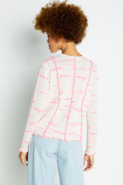 Lisa Todd On Edge Lettuce Trim Sweater - Almond/Pink