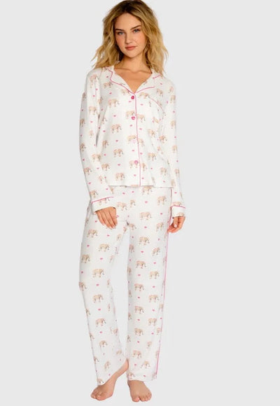 PJ Salvage Love You A Ton Pj Set - Ivory