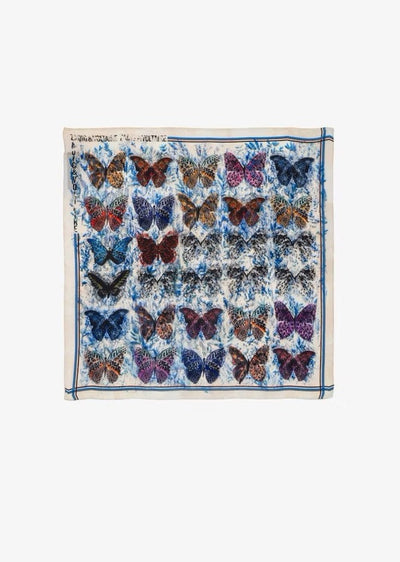 Zadig & Voltaire Butterfly Silk Scarf Blue