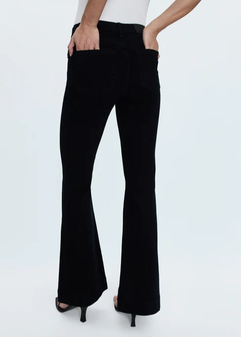 Pistola Kinsley Mid Rise Ultra Flare Pant Black