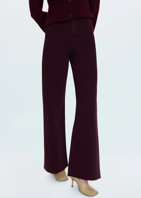 Pistola Penny High Rise Wide Leg Pants Claret