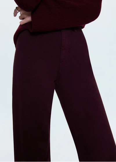 Pistola Penny High Rise Wide Leg Pants Claret