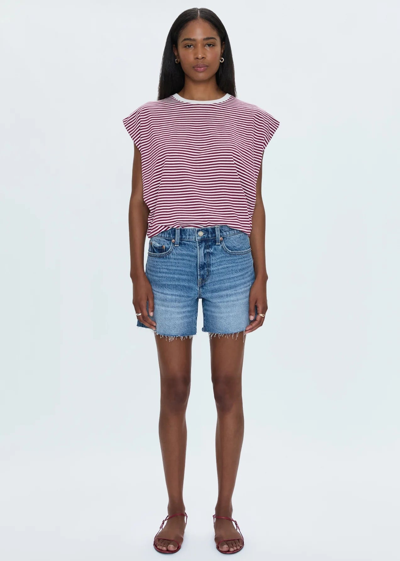 Pistola Kennedy Relaxed Mid Rise Cut Off Short Central Vintage