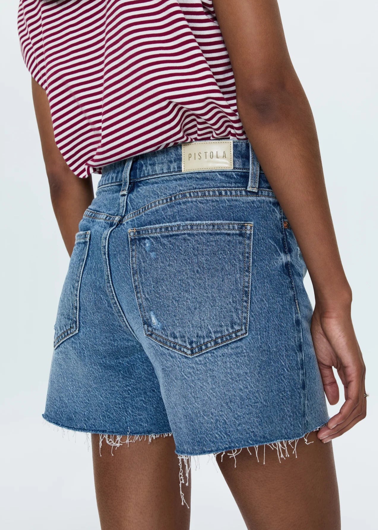 Pistola Kennedy Relaxed Mid Rise Cut Off Short Central Vintage